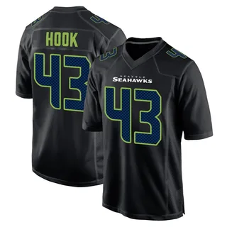 Maxen Hook Youth Seattle Seahawks Nike Carbon Fashion Jersey - Game Black