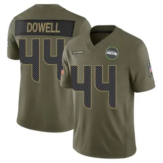 Michael Dowell Men's Seattle Seahawks 2025 Salute to Service Jersey - Limited Olive