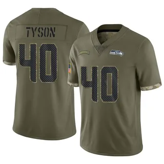 Michael Tyson Men's Seattle Seahawks 2022 Salute To Service Jersey - Limited Olive