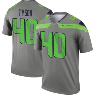 Michael Tyson Men's Seattle Seahawks Steel Inverted Jersey - Legend
