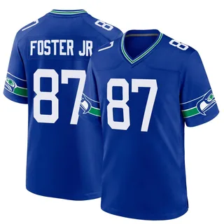 Montorie Foster Jr. Youth Seattle Seahawks Nike Throwback Jersey - Game Royal