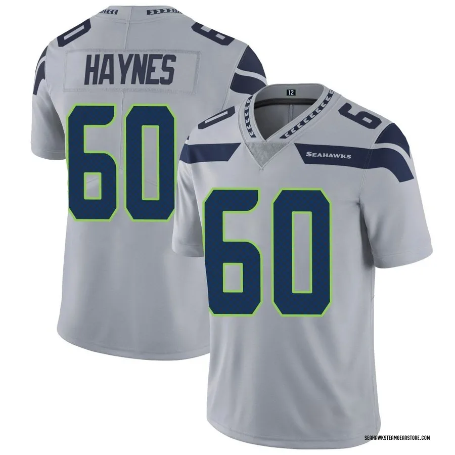 Phil Haynes Men's Seattle Seahawks Nike Alternate Vapor Untouchable Jersey - Limited Gray