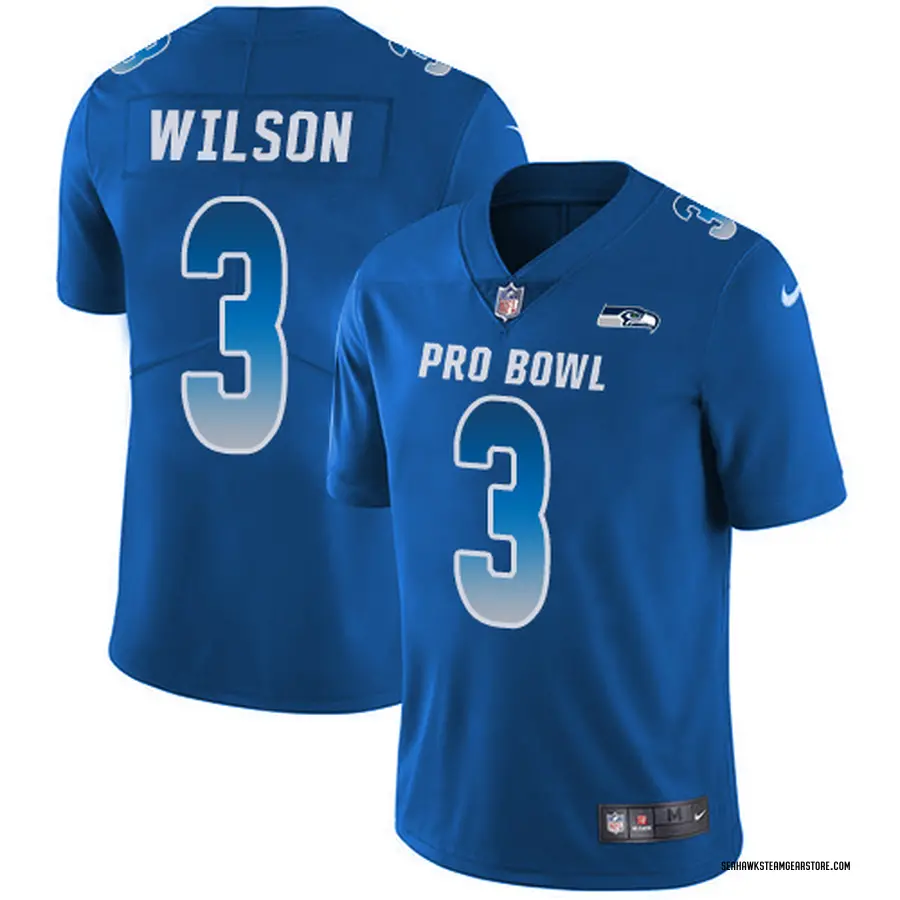 Russell Wilson Men's Seattle Seahawks Nike 2018 Pro Bowl Jersey - Limited Royal Blue