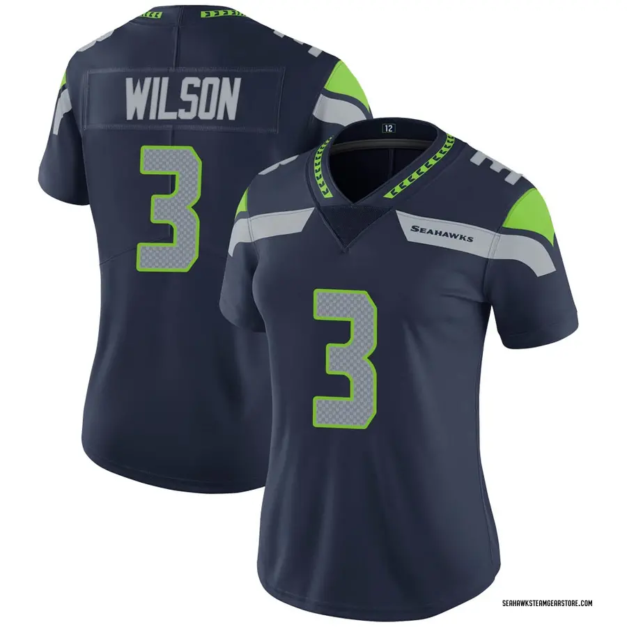 Russell Wilson Women's Seattle Seahawks Nike 100th Vapor Jersey - Limited Navy
