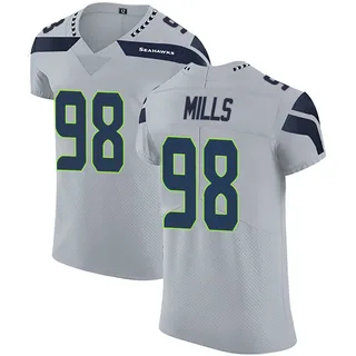 Rylie Mills Men's Seattle Seahawks Nike Alternate Vapor Untouchable Jersey - Elite Gray