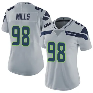 Rylie Mills Women's Seattle Seahawks Nike Alternate Vapor Untouchable Jersey - Limited Gray