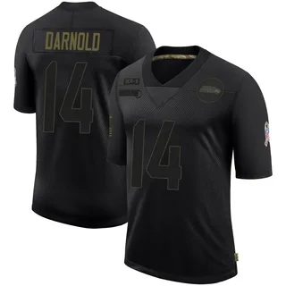 Sam Darnold Men's Seattle Seahawks Nike 2020 Salute To Service Jersey - Limited Black