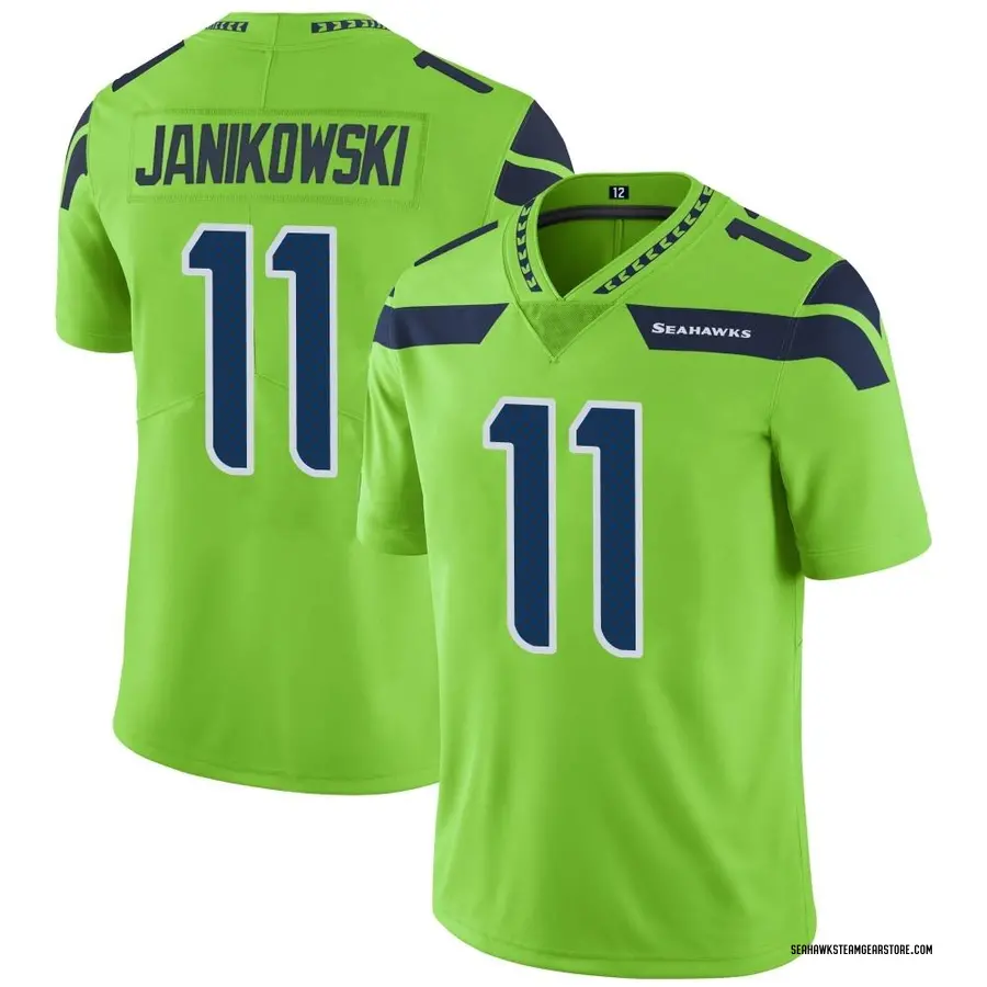 Sebastian Janikowski Men's Seattle Seahawks Nike Color Rush Neon Jersey - Limited Green