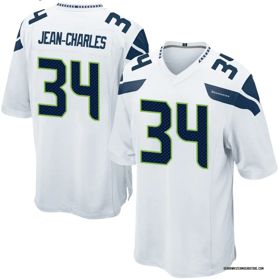 Shemar Jean-Charles Men's Seattle Seahawks Nike Jersey - Game White