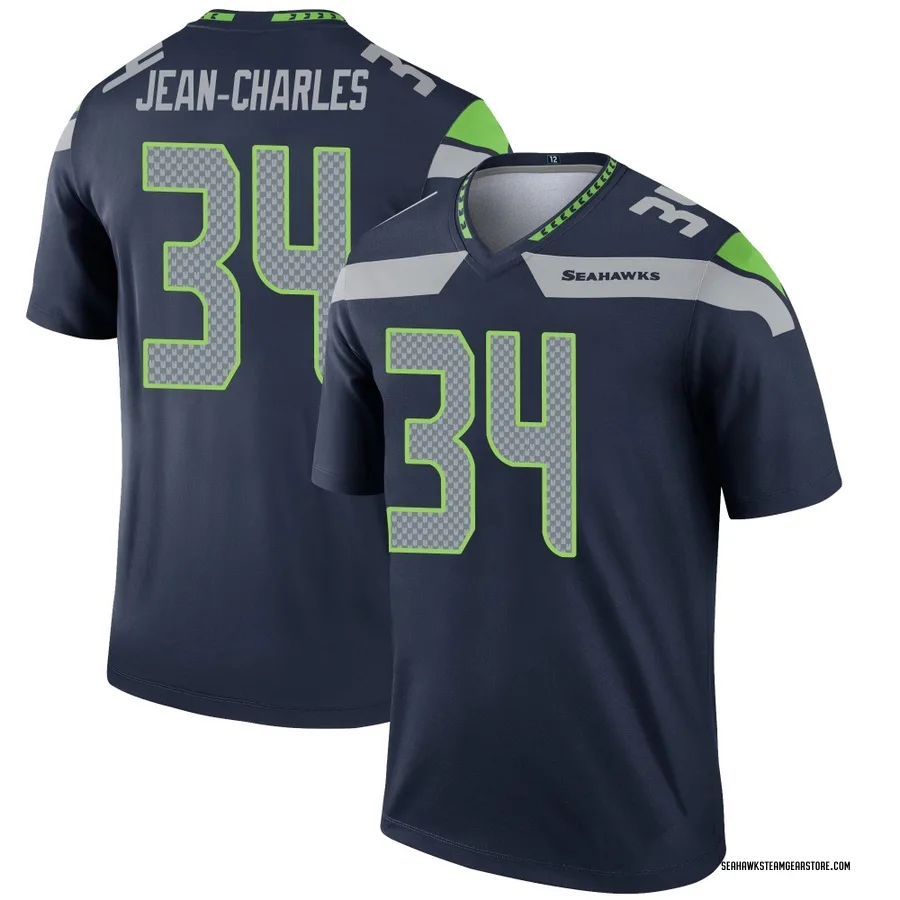 Shemar Jean-Charles Men's Seattle Seahawks Nike Jersey - Legend Navy