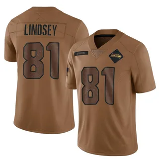 Tyjon Lindsey Men's Seattle Seahawks 2023 Salute To Service Jersey - Limited Brown