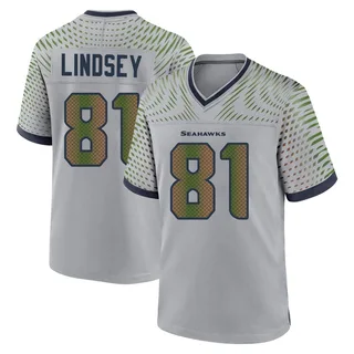 Tyjon Lindsey Men's Seattle Seahawks Wolf 2025 Rivalries Collection Jersey - Game Gray