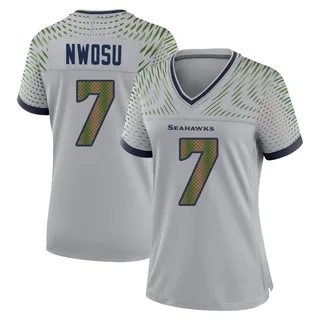Uchenna Nwosu Women's Seattle Seahawks Nike Wolf 2025 Rivalries Collection Jersey - Game Gray