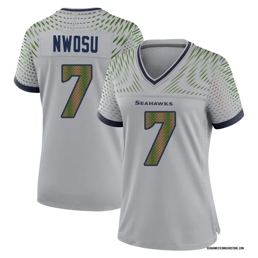 Uchenna Nwosu Women's Seattle Seahawks Nike Wolf 2025 Rivalries Collection Jersey - Game Gray