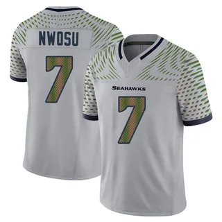 Uchenna Nwosu Youth Seattle Seahawks Nike Wolf 2025 Rivalries Collection Jersey - Limited Gray