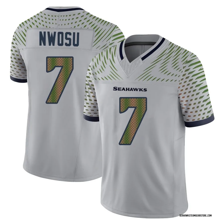 Uchenna Nwosu Youth Seattle Seahawks Nike Wolf 2025 Rivalries Collection Jersey - Limited Gray