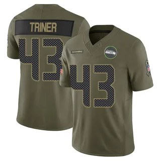 Zach Triner Men's Seattle Seahawks 2025 Salute to Service Jersey - Limited Olive