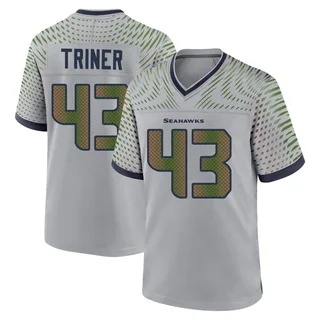 Zach Triner Men's Seattle Seahawks Wolf 2025 Rivalries Collection Jersey - Game Gray