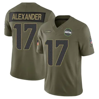 Zy Alexander Men's Seattle Seahawks 2025 Salute to Service Jersey - Limited Olive
