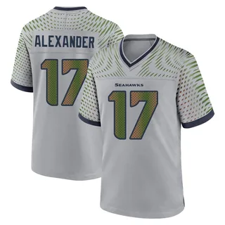 Zy Alexander Men's Seattle Seahawks Wolf 2025 Rivalries Collection Jersey - Game Gray